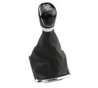 JFRKGMU Para Ford Para Focus 2 MK2 2005-2012, Pomo Cambio Marchas 5/6 Velocidades Funda Cuero Palanca Cambios Pomo Cambios Palanca(Black 6-speed)