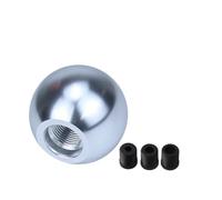 JFRKGMU Perilla Cambio Marchas Universal Aluminio Bola Tuerca Tornillo Piezas Repuesto Interior Vehículos Transmisión Manual Pomo Cambios Palanca(Plata)