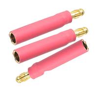 JFtech Adaptador de conversión de enchufe dorado sin cables de 3,5 mm macho a conector de bala hembra de 4,0 mm para motor RC ESC (paquete de 3)