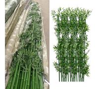 JFUTD Árbol de bambú Artificial for Exteriores, Separador de ambientes for pasillos de Entrada, Plantas Falsas con Base de Madera, Patio, Estudio, Oficina, Patio,1m-2m(5 Pack,1.2m/3.9ft Tall)