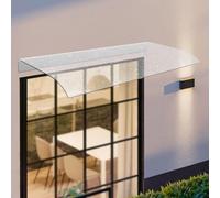 JFUTD Toldo De Policarbonato Transparente for Puerta, con Protección UV, Insonorizado Y Resistente A La Lluvia, Marquesinas Exterior for Ventanas, Puertas(40x320cm/16 x126)