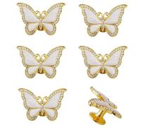 JfwuHap brandname Vivicap - Juego de 6 pomos decorativos para muebles con diseño de mariposa y abeja para el hogar, armario, cajón, tocador, baño, cocina, armario (mariposa dorada)