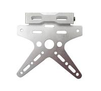 JFZQASWLY Soporte de matrícula para Motocicleta Soporte Universal para Matrícula De Motocicleta, Marco Ajustable Aleación Aluminio CNC Galvanizado(H)