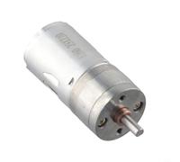 JGA25-370 - Motor de engranajes de 12 V CC con engranajes de metal, motorreductor eléctrico de alto par para automatización industrial, robótica y proyectos de bricolaje, 22-1360 RPM (Se(646 RPM)