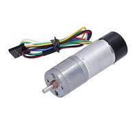 JGA25-371 Motor Reductor de Codificador Compatible con Velocidad Ajustable Y CW/CCW con Señal de Medición de Velocidad del Codificador Retroalimentación Smart Car Dedicado(DC12V 60RPM) motorreductor