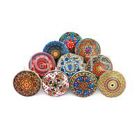 JGARTS 10 x Perillas de cer mica con dise o de flores de aspecto vintage, manijas para puertas, cajones, armarios, tiradores Mandala Xfer, nuevo