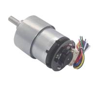 JGB37-520 Encoder miniatura DC motorreductor 6V12V adelante y atrás 6RPM~1590RPM con medición de velocidad (6V1000)