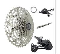 JGbike Compatible MTB groupset for Shimano Deore M5100 11 Speed shifters & Rear Derailleur, KMC X11 Chain,Sunrace 11-51T CS-M5100 Cassette