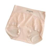 JGDSDMJG Bragas Mujer Resumen De Damas En Tamaños Grandes, Cintura Alta, Breve Encaje Algodón con Un Paso Largo, 7a, Antibacteriano-Rosa-XL 120 Catties-150 Catties
