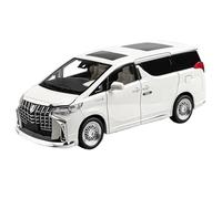 JGEPBHXWV Fundición a presión 1:18 para Toyota Alpha MPV Modelos Escala Aleación con Puertas Que Abren Forma Realista Colección Modelos Vehículos Terminados(White)