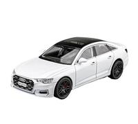 JGEPBHXWV Fundición a presión 1:24 para Audi A6 Modelos Coches Aleación Moda Acabado Escala Modelo Vehículo Kit Exhibición Colección Recuerdos(White)