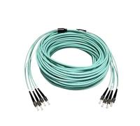 JGFDHKY Cable de conexión de fibra de 4 núcleos OM3 blindado 150-300 m 4C SC LC FC ST UPC A multimodo 4 fibras cable puente de fibra óptica ftth 200 m (150 m LC-LC)
