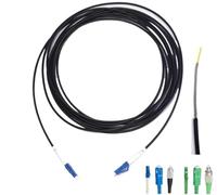 JGFDHKY Cable de conexión óptico blindado 1C 1M-500M LSZH LC SC FC ST A 100 m 50 m 150 m 200 m 1 núcleo monomodo SM ftth Jumper fibra única 120 m (15 m, 5 unidades, LcA-SCA)