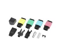 JGFDHKY Kit de conectores de fibra óptica MPO MTP de 12 núcleos, 100 piezas de pérdida estándar (rojo OM4 hembra)