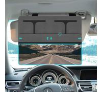 JGGDDU Extensor de Visera polarizada para Coche, Pantalla Parasol antideslumbrante, Lente de PC extraíble para Ampliar el Parasol para una conducción Segura, Gris