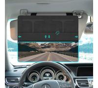JGGDDU Extensor de Visera polarizada para Coche, Pantalla Parasol antideslumbrante, Lente de PC extraíble para Ampliar el Parasol para una conducción Segura, Negro
