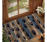 JGGXHM Alfombra con Lindas Huellas de patitas, Alfombra de Juegos, decoración para Sala de Estar, Alfombra Antideslizante para Dormitorio, Alfombra de Cocina Lavable (50x80cm)