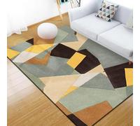 JGGXHM Alfombra geométrica de Estilo nórdico para Sala de Estar, Dormitorio, Antideslizante, Moderna y Minimalista, para decoración del hogar (50 x 80 cm)