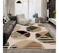 JGGXHM Alfombra geométrica de Lujo de Estilo Moderno para Sala de Estar, Suave, para Dormitorio, Antideslizante, para niños, decoración del hogar (70 x 150 cm)