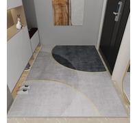 JGGXHM Alfombra geométrica Minimalista, Antideslizante, Lavable, para Sala de Estar, Dormitorio, Entrada, hogar, Cocina, Oficina (90 x 140 cm)