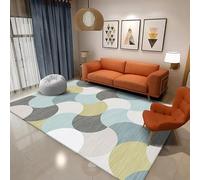 JGGXHM Alfombra Grande para Sala de Estar, con patrón geométrico, Sencilla, Antideslizante, cálida para el Invierno, Ideal para la enseñanza y la decoración del hogar (60 x 110 cm)