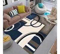 JGGXHM Alfombra Moderna Gris, Negra y Blanca para Sala de Estar, decoración para sofá, Mesa, alfombras de área Grande, Alfombra Antideslizante para Dormitorio, Pasillo (60 x 90 cm)