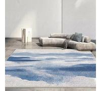 JGGXHM Alfombra nórdica Abstracta para Sala de Estar, decoración para sofá, Color Azul, Grande, para Exteriores, Antideslizante, Lavable (60 x 110 cm)