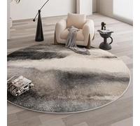 JGGXHM Alfombra Redonda de Pelo Corto de Estilo Moderno para Dormitorio, Ligera y de Lujo, para Sala de Estar, Estudio, Lavable (120 cm)