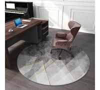 JGGXHM Alfombra Redonda Moderna de Pelo Corto para Dormitorio, Estudio, Silla de Ordenador, Oficina, Gaming, Antideslizante, decoración del hogar (60 cm)