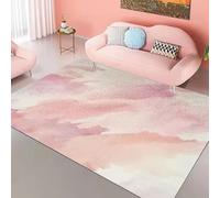 JGGXHM Alfombra Rosa arcoíris para Sala de Estar, Moderna y Bonita, para habitación de niña, Suave, para decoración del hogar (70 x 130 cm)