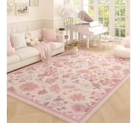 JGGXHM Alfombra Rosa de Estilo Coreano para Sala de Estar, Suave, para guardarropa, de Gran tamaño, para Dormitorio y hogar (60 x 100 cm)