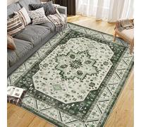 JGGXHM Alfombra Vintage Bohemia, Antideslizante, Lavable, Suave, de Pelo Corto, Que no Suelta Pelusa, para Sala de Estar, Dormitorio, Oficina (140 x 200 cm)