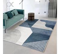 JGGXHM Alfombras Antideslizantes, Lavables, Sencillas, geométricas, de Estilo nórdico, para Sala de Estar y Dormitorio, de Gran tamaño, para decoración del hogar (70 x 130 cm)