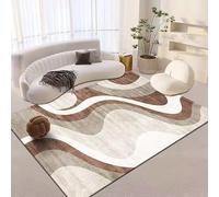 JGGXHM Alfombras de Estilo Crema para Sala de Estar, sofá, Mesa de Centro, Manta Antideslizante, para Dormitorio, mesita de Noche, Alfombra para el Suelo del hogar (50 x 110 cm)