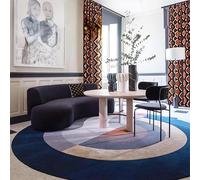 JGGXHM Alfombras de Estilo nórdico para Dormitorio, de Lujo, Ligeras, para Sala de Estar, Redondas, de Pelo Corto, Antideslizantes, para salón (50 cm)