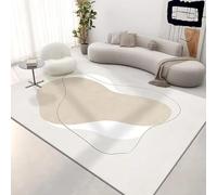 JGGXHM Alfombras Decorativas artísticas para Sala de Estar, con diseño geométrico de Rayas francesas, Lujosa Alfombra para Dormitorio, Antideslizante, Lavable (180 x 250 cm)