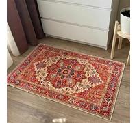 JGGXHM Alfombras Decorativas Vintage, Ligeras, de Lujo, Estilo Bohemio, para Sala de Estar, de Pelo Corto, para decoración del hogar, Dormitorio, Antideslizantes (90 x 120 cm)