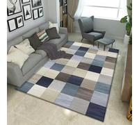 JGGXHM Alfombras geométricas Modernas, Antideslizantes, Lavables, para Sala de Estar, Comedor, decoración del hogar (50 x 100 cm)