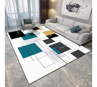 JGGXHM Alfombras geométricas Modernas para Sala de Estar, de Lujo, Ligeras, Antideslizantes, para Dormitorio (50 x 150 cm)