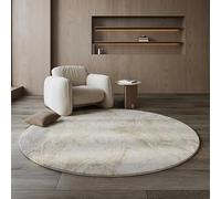 JGGXHM Alfombras Ligeras de Lujo de Pelo Corto para Sala de Estar, Dormitorio, decoración, Alfombra Redonda, Alfombra de salón, Alfombra Antideslizante y Lavable (80 cm)
