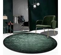 JGGXHM Alfombras Minimalistas Modernas para Sala de Estar, de Pelo Corto, Ligeras, de Lujo, para Dormitorio, decoración Verde, Redondas, para salón, hogar (50 cm)