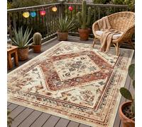 JGGXHM Alfombras Retro para balcón, Zona de Ocio, decoración del hogar, Sala de Estar, Alfombra sin Pelusa, decoración étnica, Dormitorio, Alfombra de fácil Limpieza (80x150cm)