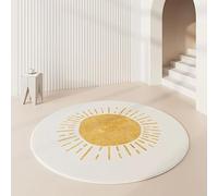 JGGXHM Bonitas alfombras Redondas de Pelo Corto para Sala de Estar, Estilo nórdico, decoración de Dormitorio, Alfombra de área Grande, Antideslizante, Suave, para salón (60 cm)