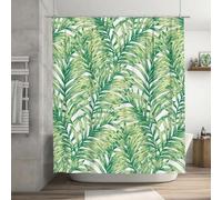JGGXHM Cortina de Ducha Bosque Brumoso Impermeable Decoración de Baño Diseño de Paisaje Nevado Blanco Decoración del Hogar Pantalla de Baño Azul Gris (180x240cm/AnchoxAlto)