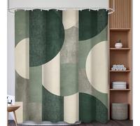 JGGXHM Cortina de Ducha geométrica Moderna, Impermeable, de poliéster, con 12 Ganchos, Ideal para la decoración de la bañera (300 x 170 cm, Ancho x Alto)