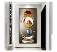 JGGXHM Decoración de pasillo de entrada de lujo cuadros de pared geométricos arte de pared ciervos líneas de lámina dorada carteles impresiones pintura - (60x120cm) marco interno de 24x47 pulgadas