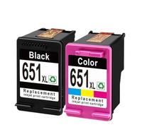 JGHFReW 651 Cartucho de Tinta Reemplazo Compatible con OfficeJet 202 202C 252 252C y Deskjet Ink Advantage 5575 5645 Impresoras(HP 651xl 1bk 1color)