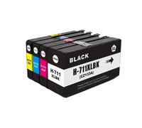 JGHFReW Cartucho de Tinta Compatible 711xl Lleno con Tinta 711 para 711xl 711 Funciona con diseño T120 T520 impresoras(1 Set 4PCS)