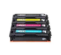 JGHFReW Cartucho de tóner 215a 216A 4 Colores 1 Juego Compatible con Impresora a Color M155a M155nw M182nw M183fw W2310A W2410A(215A with Chip 4pcs)