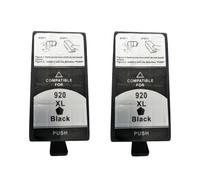 JGHFReW Cartuchos de Tinta 920xl Reemplazo de reemplazo con OfficeJet 6500 6500A 6000 7000 7500 7500A E709 E710 Impresoras Funciona como un Juego de Tinta Completa(2PK BK)